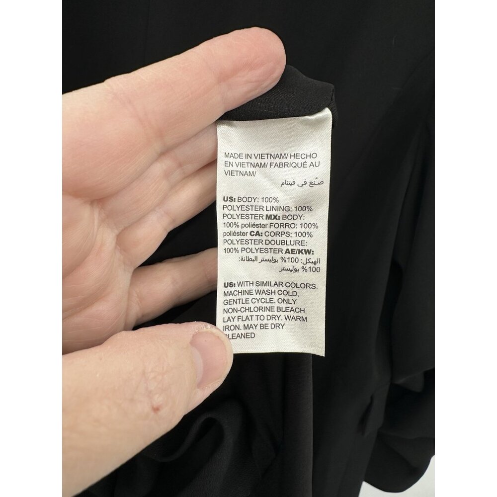 SOLD 3/4 sleece ruched black plus 4 US size 20 22 knit